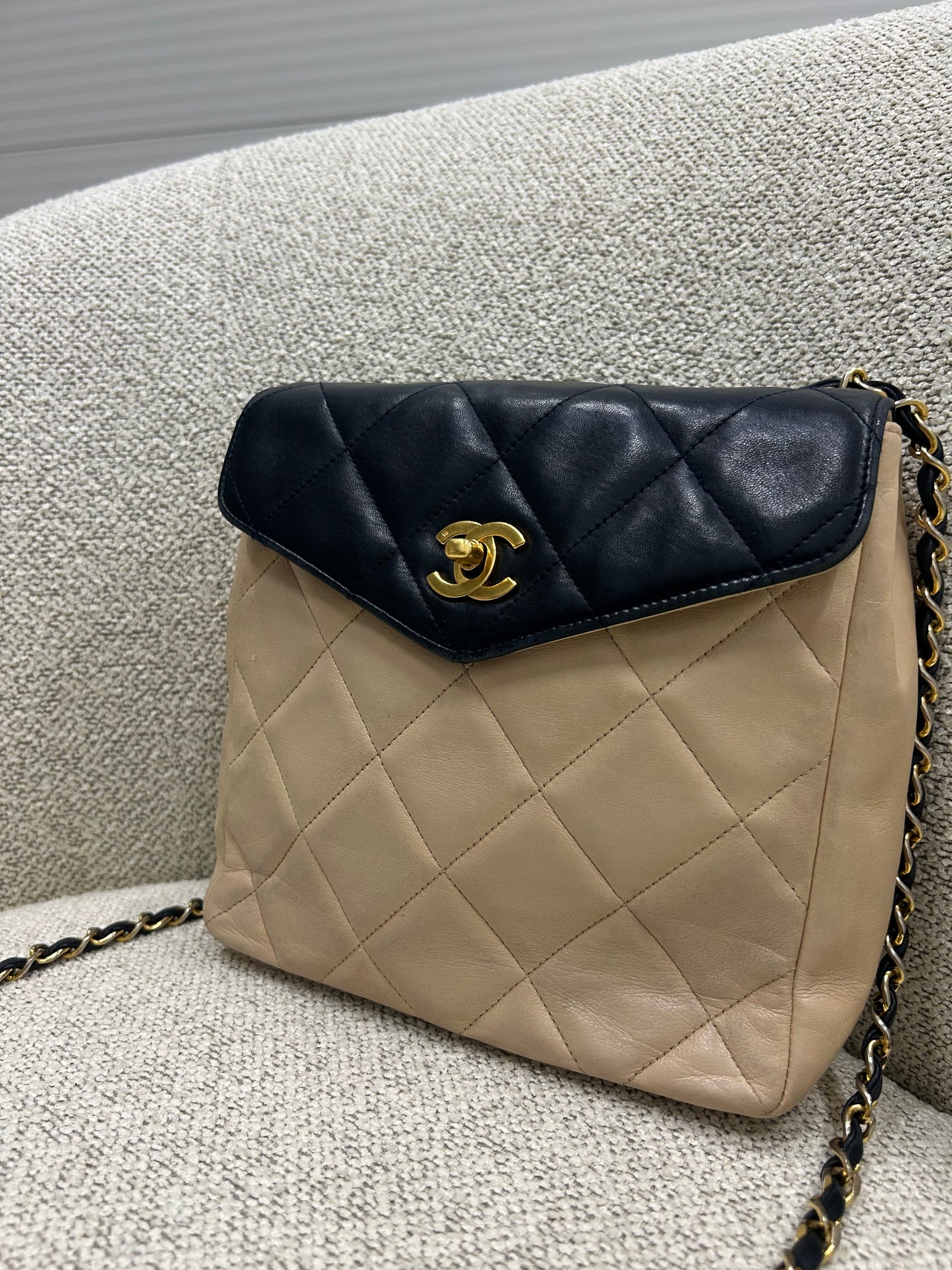 Chanel two tone bag