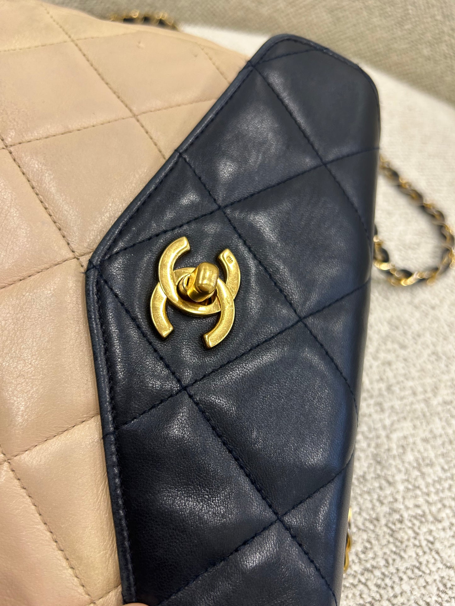 Chanel two tone bag