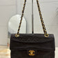 Chanel single flap bag brown