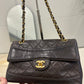 Chanel single flap bag brown