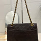 Chanel single flap bag brown