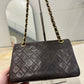 Chanel single flap bag brown