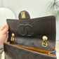 Chanel single flap bag brown