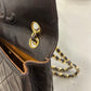 Chanel single flap bag brown