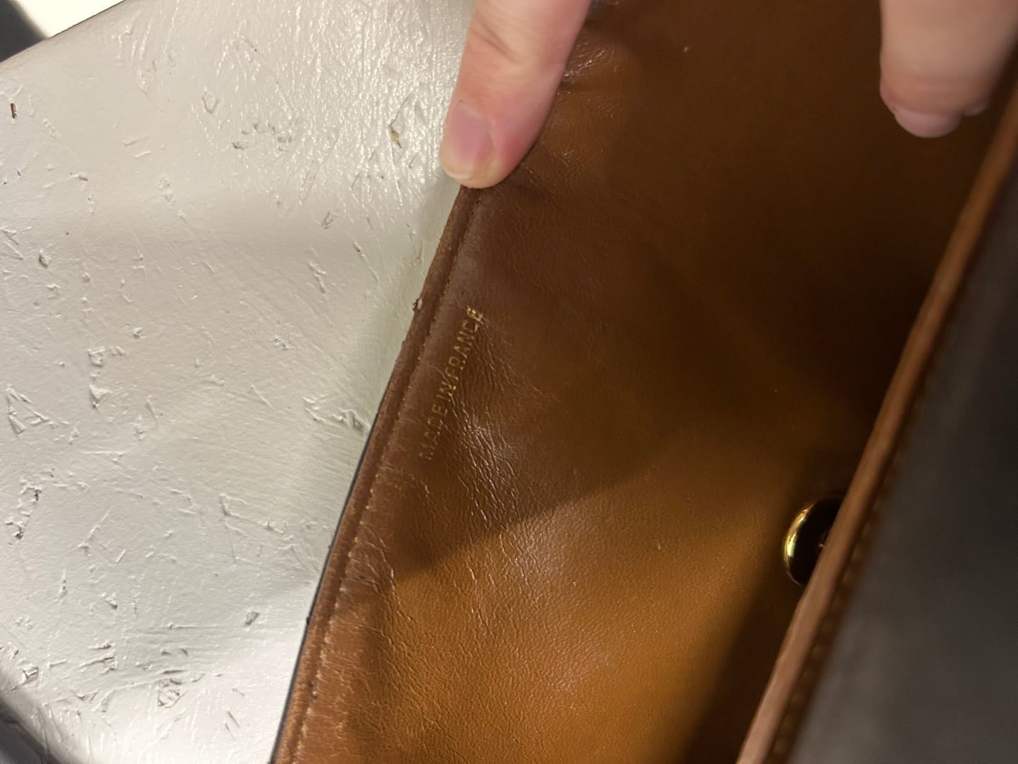 Chanel single flap bag brown