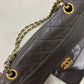 Chanel single flap bag brown