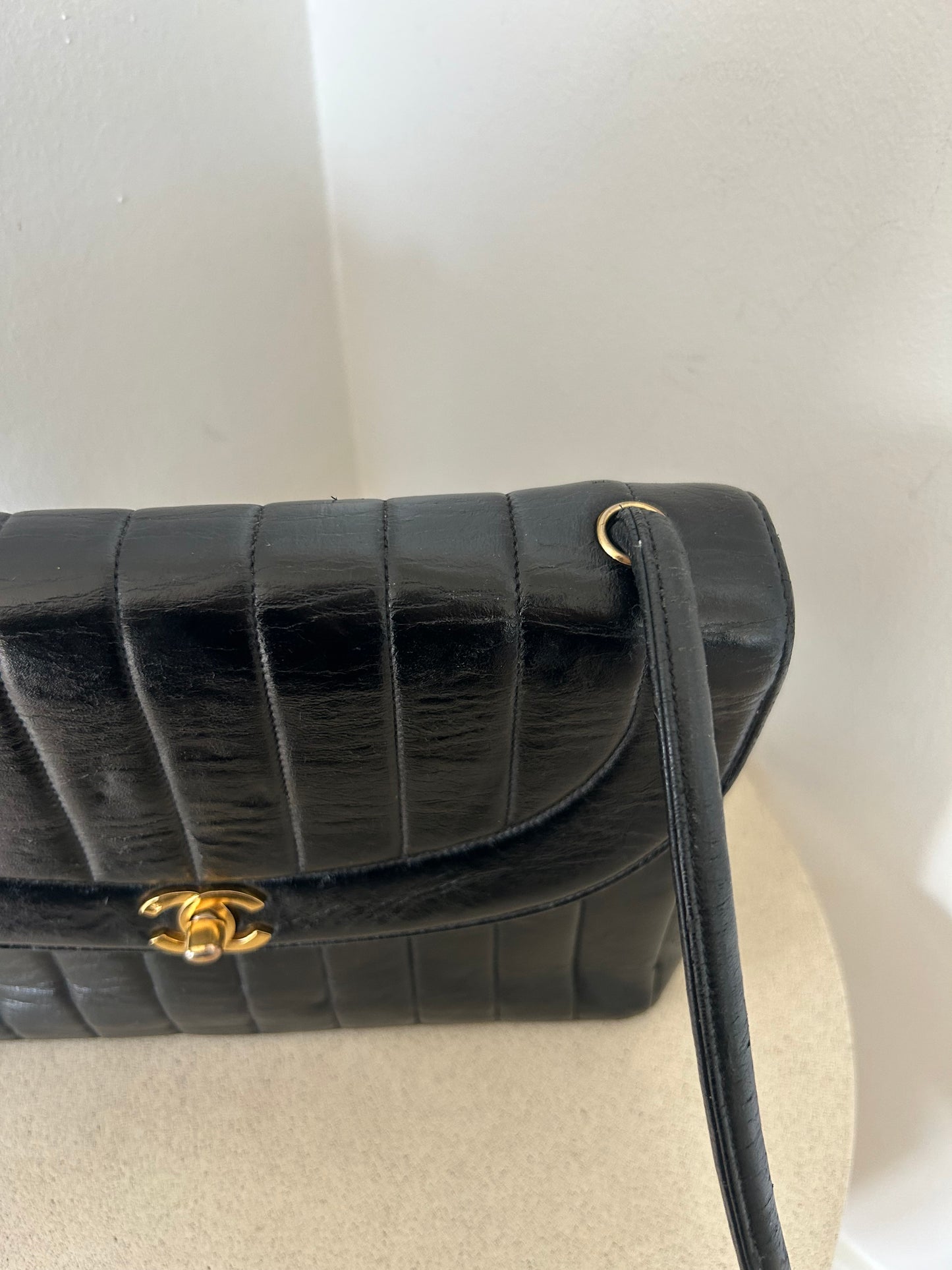 Chanel vertical quilt bag