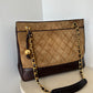 Chanel two tone Suede tote bag
