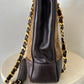 Chanel two tone Suede tote bag
