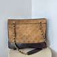 Chanel two tone Suede tote bag
