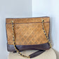 Chanel two tone Suede tote bag