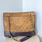 Chanel two tone Suede tote bag