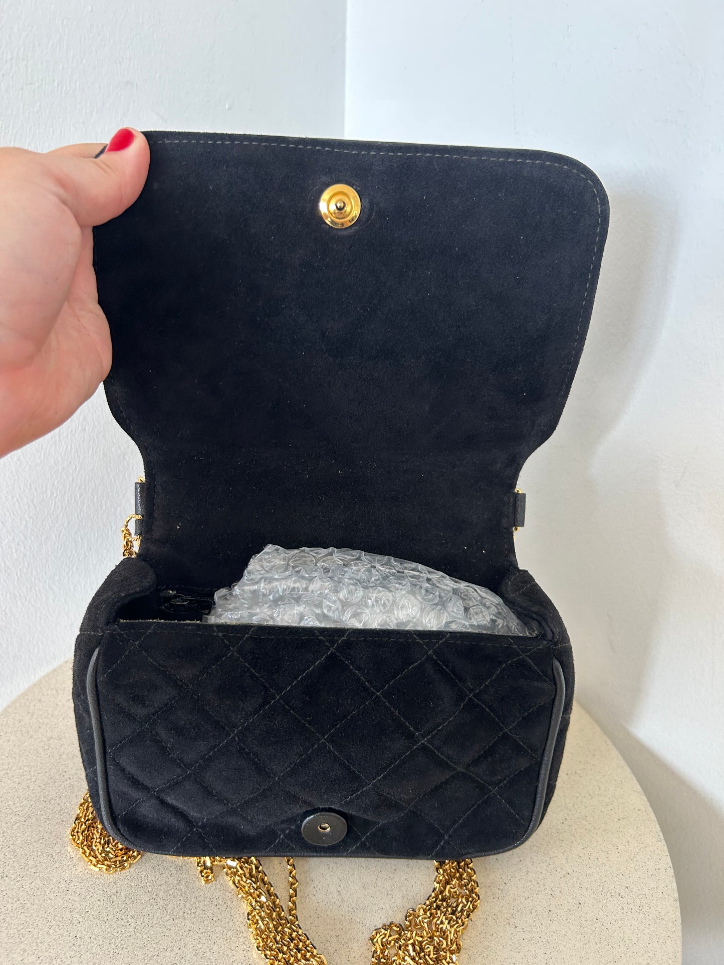 Chanel suede bag