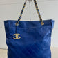 Chanel Vintage Blue Tote Bag